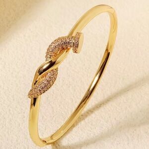 Anthropologie Gold-Tone Twisted Bracelet